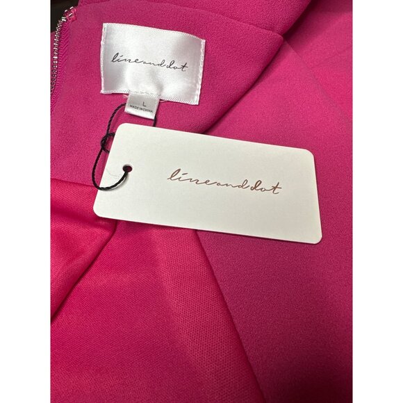 Line & Dot Amore Mini Dress in Pink Large New Womens Off the Shoulder Party - Picture 8 of 11